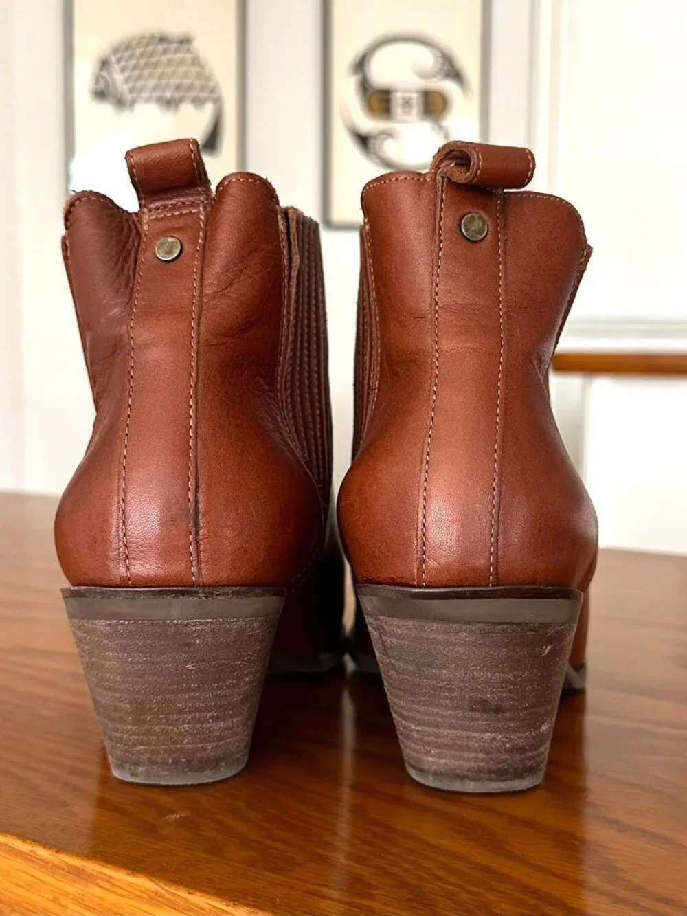 Patina Leather Dakota Western Ankle Boot Tucson Cognac